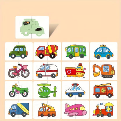 16-Piece Toddler Puzzle & Matching Game
