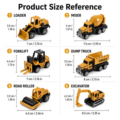 Mini Construction Vehicles Set